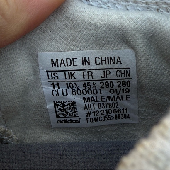 Adidas PureBoost Go J Non Dyed Grey and White shoes size 11 - Picture 12 of 13